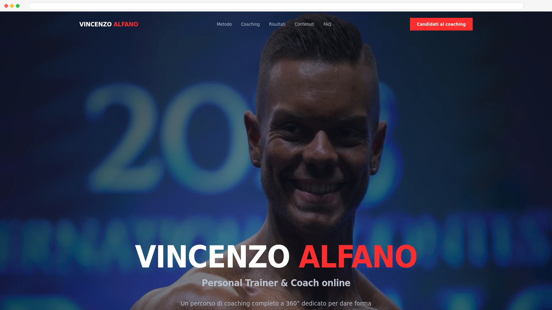 Sito web Vincenzo Alfano Coaching